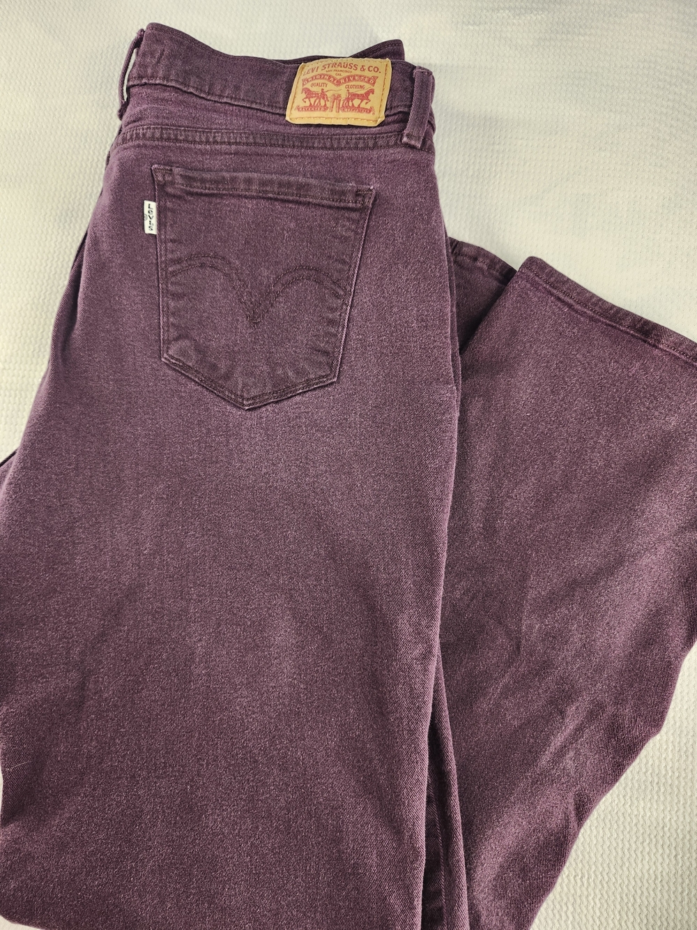 Levi's 505 Straight Jeans Women's 31 Plum Stretch Denim